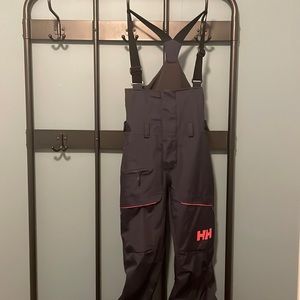 Helly Hansen Kvitegga Bib shell pants, sz M, Navy, great used condition